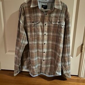 Marmot Men's Tan Plaid Shirt Jacket
